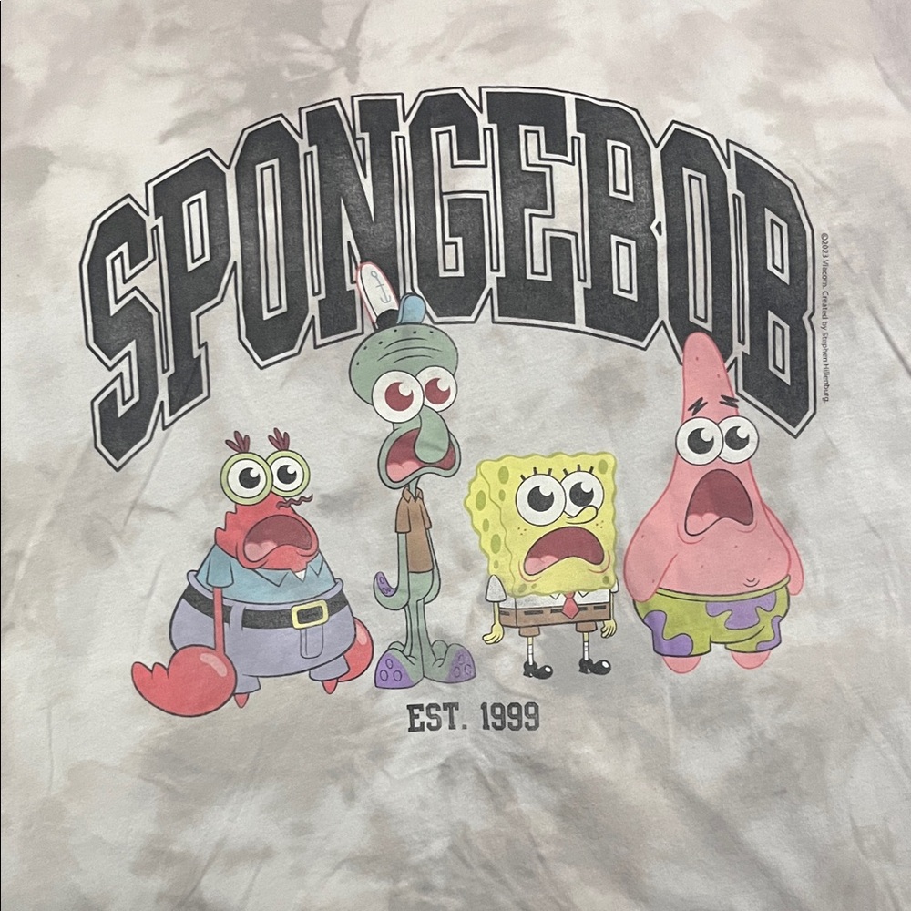 Hollister Tie-dye SpongeBob SquarePants Medium Shirt